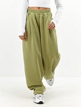 Брюки багги зеленые (140)