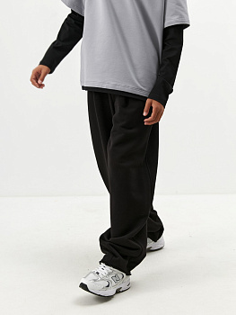 Брюки багги черные (146)