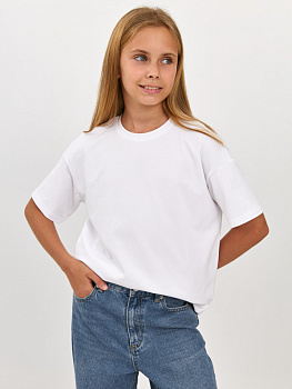 Футболка базовая белая (128)