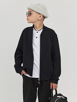 Бомбер школьный черный (134)