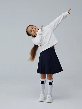 Свитшот укороченный молочный (128)