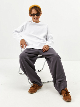 Лонгслив оверсайз реглан белый (134)